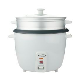Brentwood Appliances TS-700S 4-Cup Uncooked/8-Cup Cooked Rice Cooker and Food Steamer (White)